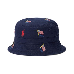 Polo Ralph Lauren Kids Flag Cotton Twill Bucket Hat (Infant)