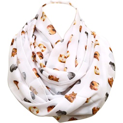 Di Capanni Hamster infinity scarf for her women guinea pig pattern scarf accessories girls