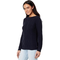 Womens Tommy Hilfiger Cate Cable Boatneck Sweater