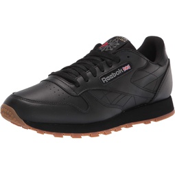 Reebok Mens Classic Leather Sneaker, US-Black/Gum, 9.5