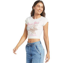 Womens Roxy Paradise Bound Cropped T-Shirt