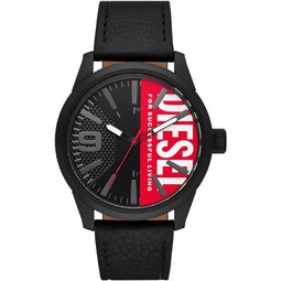 Diesel Rasp Mens Watch with Stainless Steel, Leather, or Silicone Band