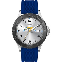 Timex Tribute Mens NFL Gamer 42mm Watch  Los Angeles Chargers with Blue Silicone Strap