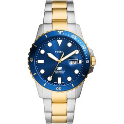 Fossil Fossil Blue Dive Three-Hand Date Two-Tone Stainless Steel Watch - FS6034