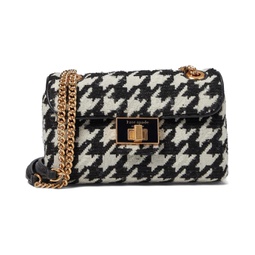 Kate Spade New York Evelyn Sequin Houndstooth Fabric Small Shoulder Crossbody