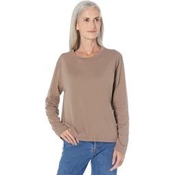 Womens Dylan by True Grit Cotton Jersey Long Sleeve Mid-Rise Crew