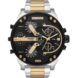 Diesel Mr. Daddy 2.0 Mens Watch with Oversized Chronograph Watch Dial and Stainless Steel, Silicone or Leather Band
