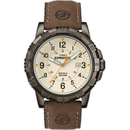 Timex Expedition Rugged Metal Natural Dial Brown Leather Watch