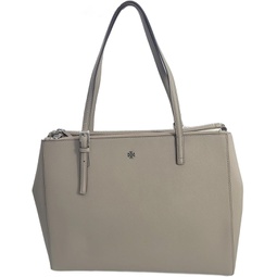 Tory Burch 134837 Emerson Grey Chalk With Silver Hardware Womens Large Tote Bag