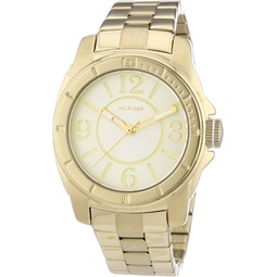 Tommy Hilfiger Mens Fashion 1781139-Womens Quartz Analogue Watch-Stainless Steel Strap-Gold Plated