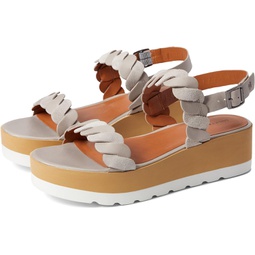 Lucky Brand womens Vellenora Wedge Sandal Platform, Chinchilla, 8.5 US
