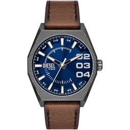 Diesel Scraper Mens Watch with Stainless Steel Bracelet or Leather Band