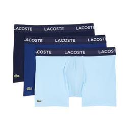 Mens Lacoste 3-Pack Solid with Semi Fancy Belt Underwear Trunks