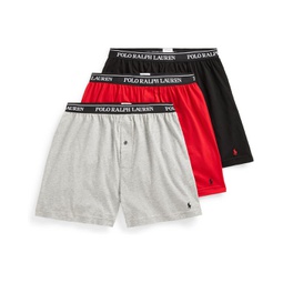 Mens Polo Ralph Lauren Classic Fit w/ Wicking 3-Pack Knit Boxers