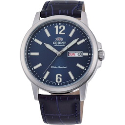 Orient RA-AA0C05L Mens Commuter Blue Leather Band Blue Dial Day Date Automatic Watch