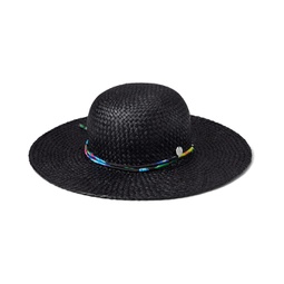 LAUREN Ralph Lauren Raffia Sun Hat with Printed Tie
