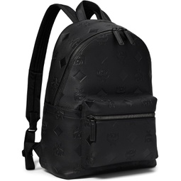 MCM Stark Emblem Maxi Monogrammed Leather Backpack