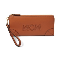 MCM Aren Leather Zip Around Large
