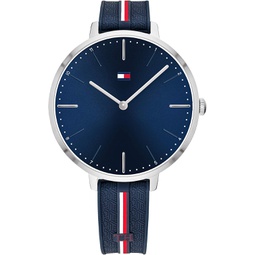 Tommy Hilfiger Womens Stainless Steel Quartz Watch with Silicone Strap, Blue, 13 (Model: 1782154)