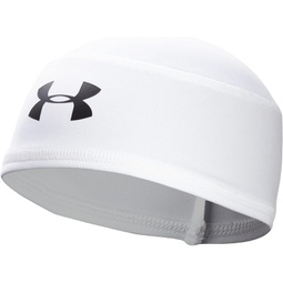 Under Armour Unisex Football Skull & Wave Cap, Cooling Helmet & Hair Cap with 4-Way Stretch & Elastic Fabric, OSFA, White