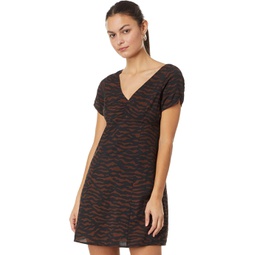 Womens Madewell V-Neck Mini Dress in Abstract Animal