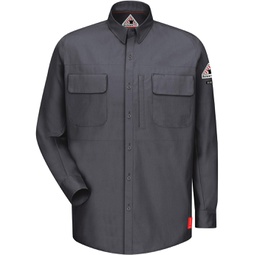 Mens Bulwark FR Big & Tall iQ Series Comfort Woven Long Sleeve Patch Pocket Shirt