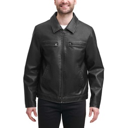 Mens Levis Faux Leather Jacket w/ Laydown Collar