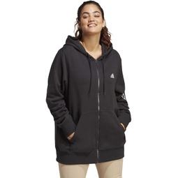 adidas Plus Size Linear French Terry Full Zip Hoodie