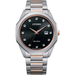 Citizen Mens Eco-Drive Classic Corso Quartz Watch, Stainless Steel, Two-Tone (Model: BM7496-56G)