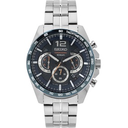 Seiko Mens Quartz Watch Stainless Steel with Silicone Strap
