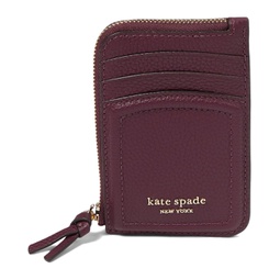Kate Spade New York Knott Pebbled Leather Zip Card Holder