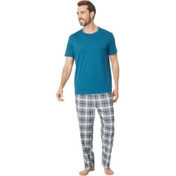 Mens Nautica Flannel Plaid Pajama Pants Set
