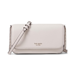 Kate Spade New York Ava Pebbled Leather Flap Chain Wallet