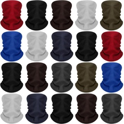 Winter Neck Warmers Fleece Neck Gaiter Face Mask Set Windproof Balaclava Scarf for Homeless Skiing Cycling Running, 8 Colors