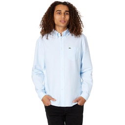 Mens Lacoste Long Sleeve Regular Fit Oxford Button-Down Shirt