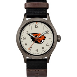 Timex Tribute Mens Collegiate Pride 40mm Watch - Oregon State Beavers with Black Fastwrap Strap
