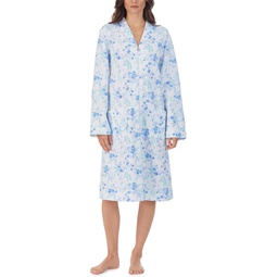 Eileen West Long Sleeve Diamond Quilted Robe