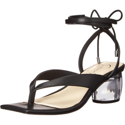Jessica Simpson Sitelli Womens Faux Leather Ankle Wrap Heeled Sandal