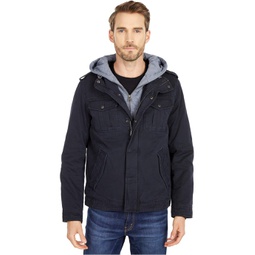 Levis Two-Pocket Hoodie with Zip Out Jersey Bib/Hood and Sherpa Lining