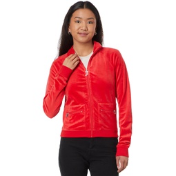 Juicy Couture Heritage Mock Neck Track Jacket with Back Graphic