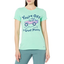Life is Good Youre Off To Great Places Short Sleeve Crusher Tee