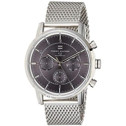 Tommy Hilfiger Mens 1790877 Silver-Tone Stainless Steel Watch