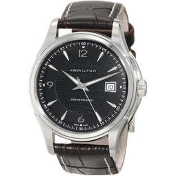 Hamilton Jazzmaster Viewmatic Swiss Automatic Watch 40mm Case, Black Dial, Brown Leather Strap (Model: H32515535)
