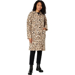 Womens Elliott Lauren Plush Life Relaxed Knit Coat with Collar and Patch Pockets