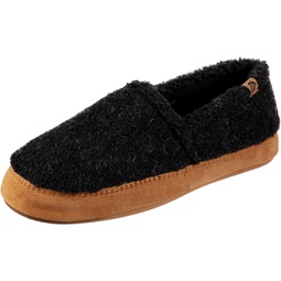 Acorn Mens Moc Slippers with Memory Foam Insole Suede Sidewall and Rubber Outsole