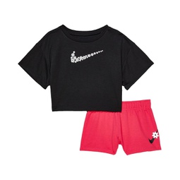 Nike Kids Daisy T-Shirt and Shorts Set (Toddler)