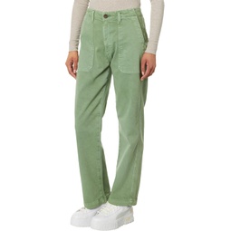 AG Jeans Analeigh High-Rise Straight Crop in Sulfur Forest Pike