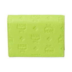MCM Aren Embroidered Monogram Leather Small Wallet Mini