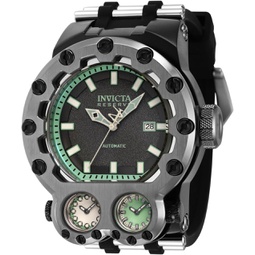 Invicta Mens Reserve 52mm Stainless Steel, Silicone Automatic Watch, Black (Model: 43123)