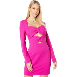 Womens ONE33 Social Solid Double Knot Mini Dress